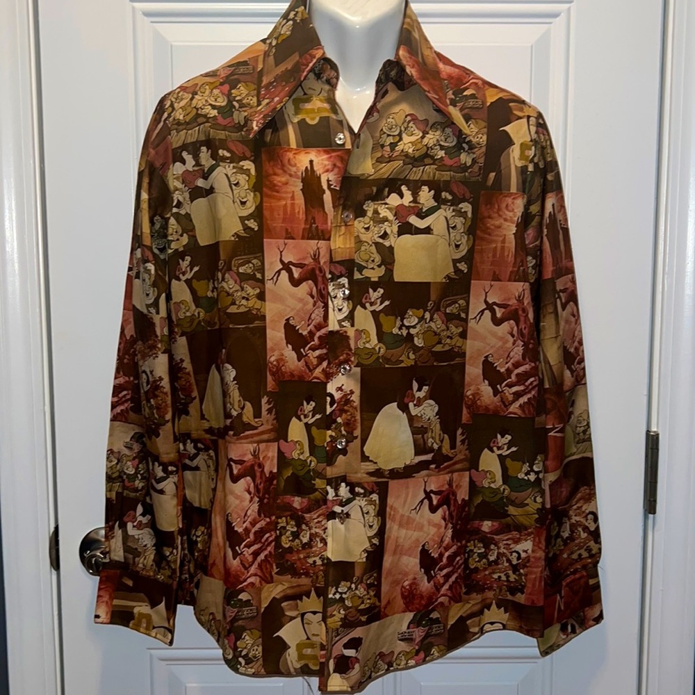 🚢 Rare Vintage VTG 70's Kennington Large -Snow White and the Seven Dwarfs shirt